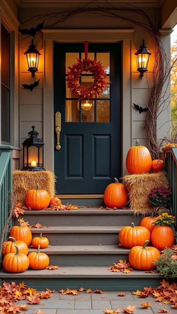 pumpkin display for autumn