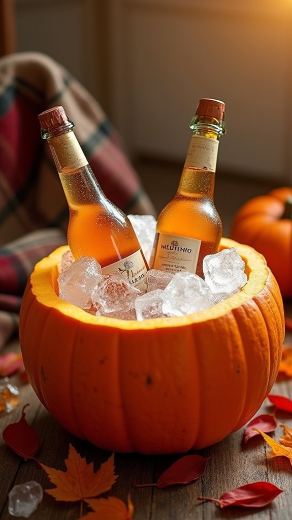 pumpkin ice bucket centerpiece