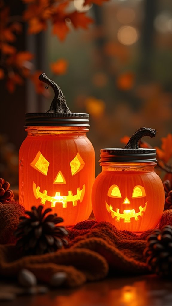 pumpkin jar luminaries glow