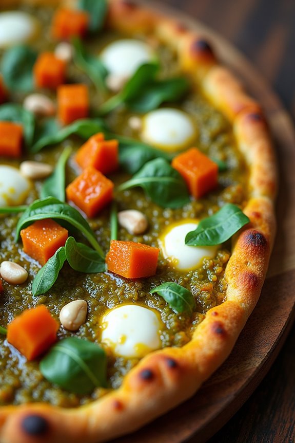 pumpkin pesto pizza delight