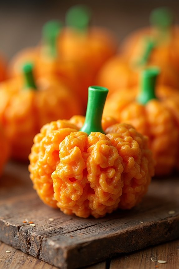 pumpkin shaped halloween treats