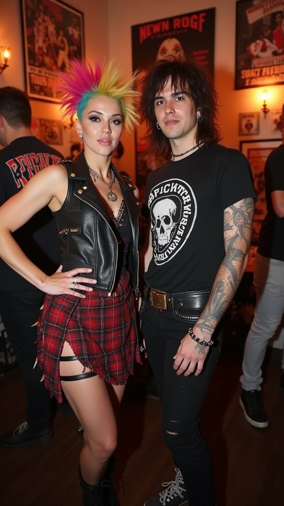 rebellious 80s punk style