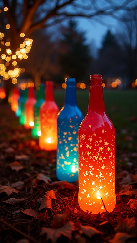 recycled bottle halloween lanterns