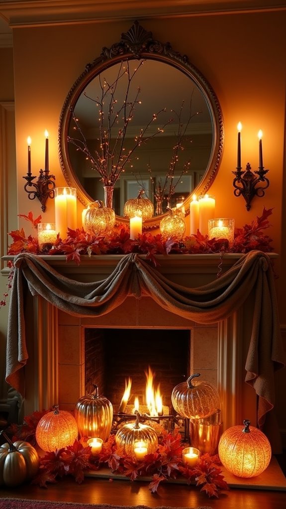 reflective halloween mantle d cor