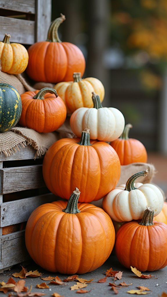 rustic autumn display elements
