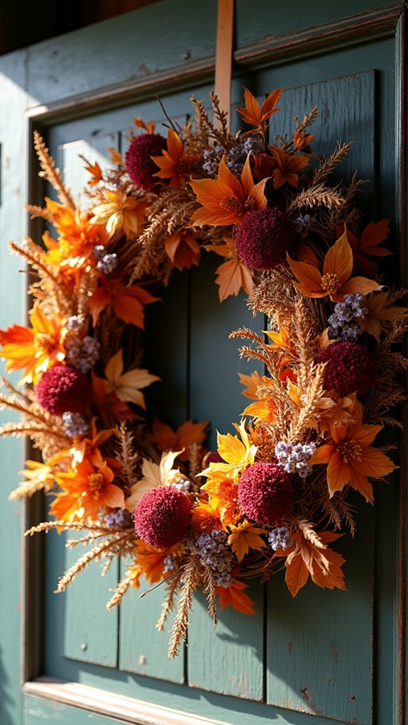 rustic autumn wreath crafting