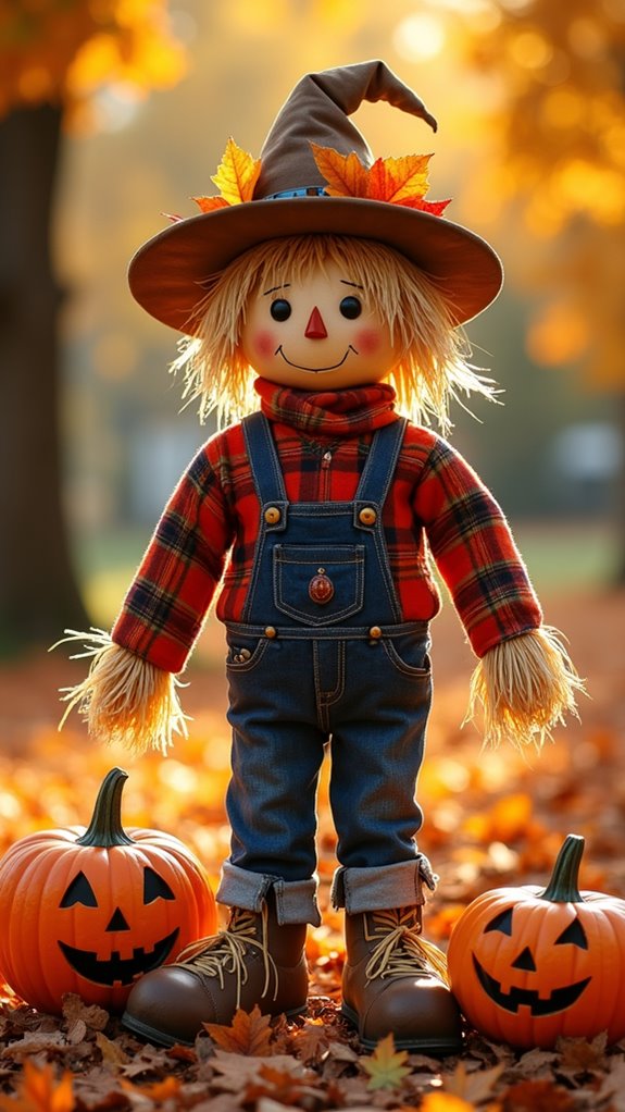 rustic halloween scarecrow decoration
