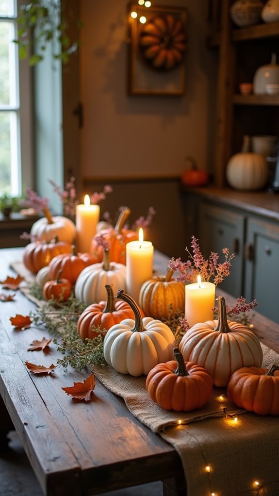 rustic pumpkin centerpiece creation