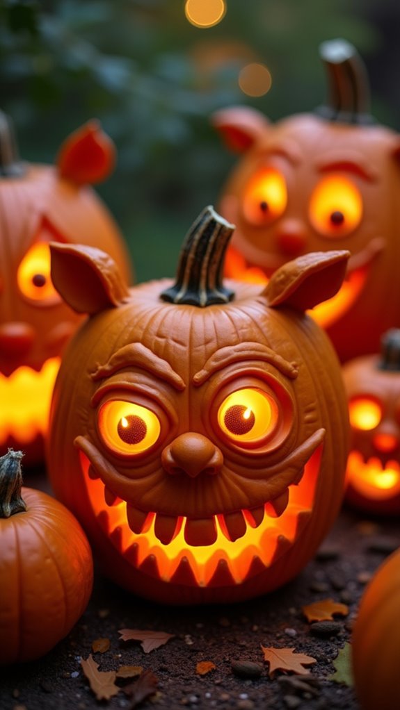 silly monster pumpkin carving