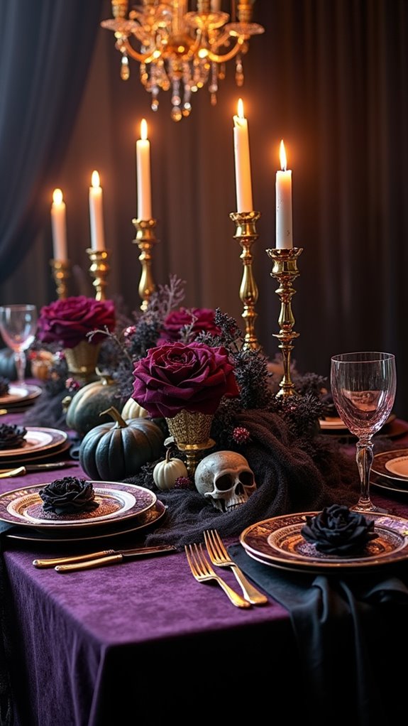 sinister candlelit dinner decor