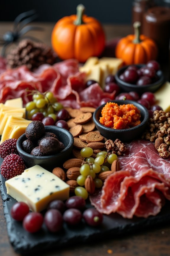 sinister halloween charcuterie board