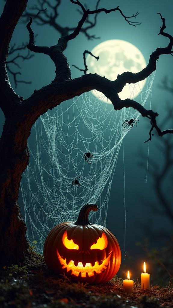 sinister spider web decorations