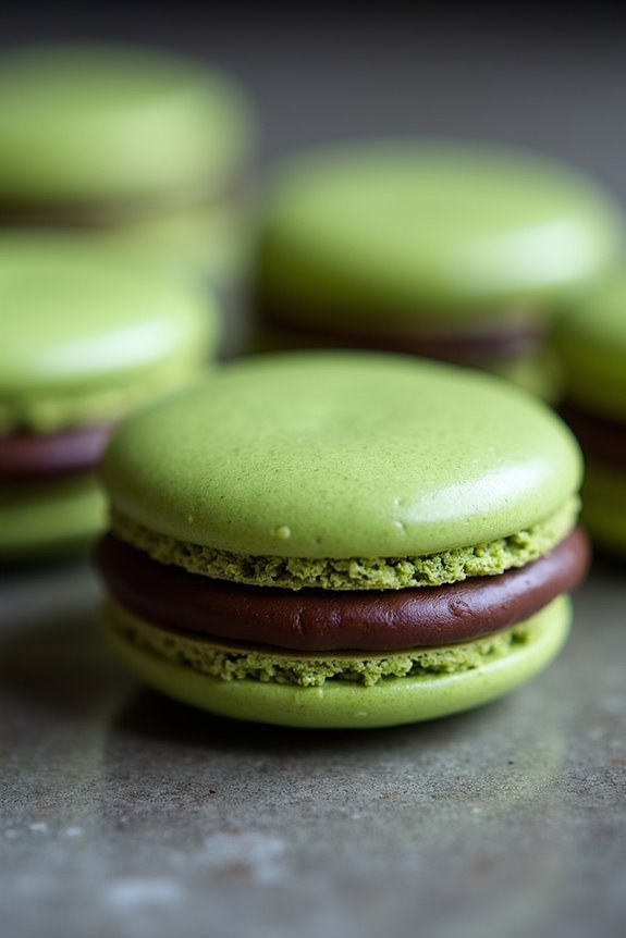 sophisticated halloween absinthe macarons