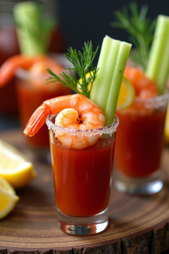 sophisticated halloween shrimp shots
