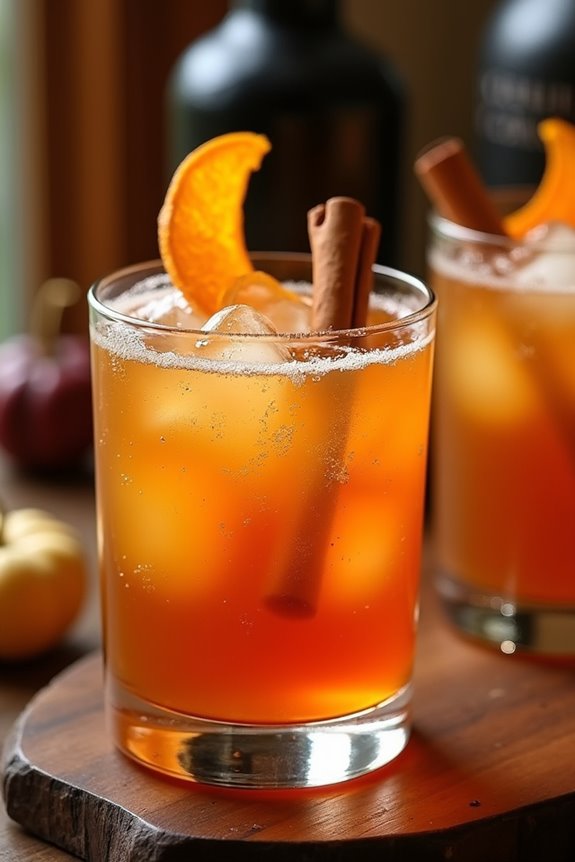 spiced pumpkin rum fizz