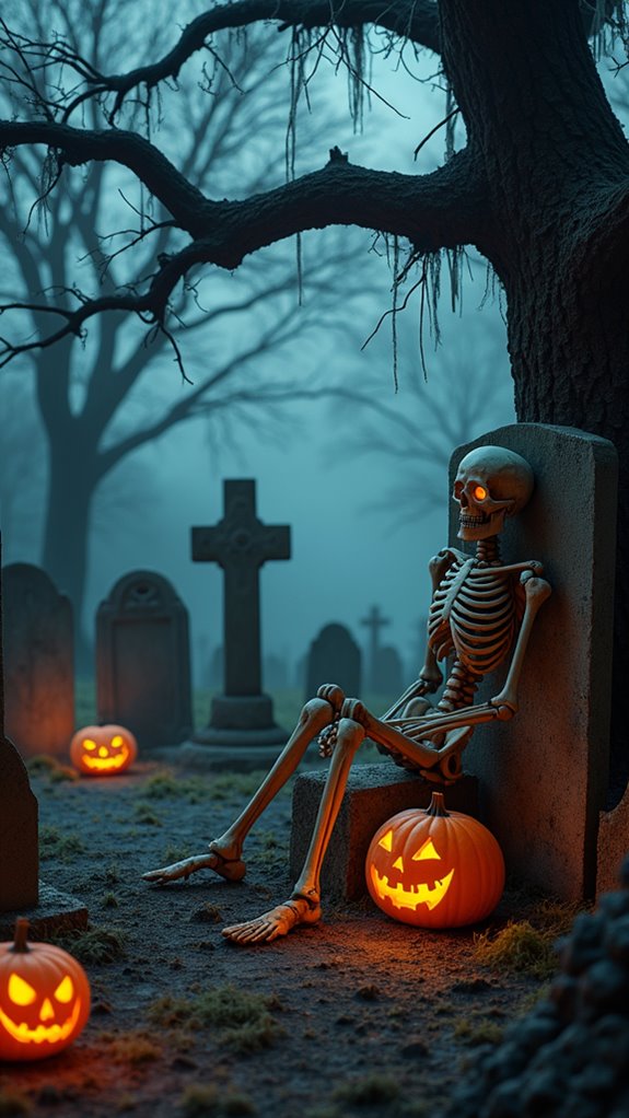 spine chilling haunted graveyard setup