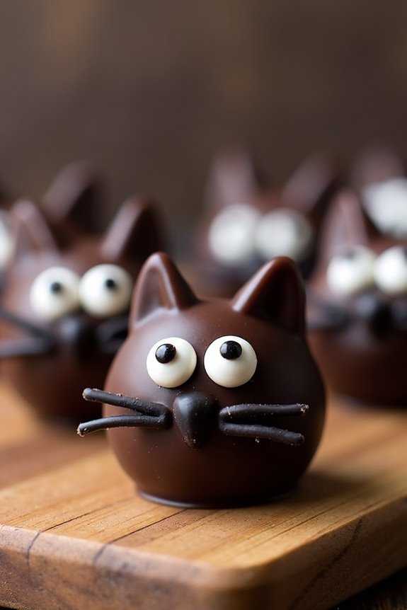 spooktacular black cat truffles