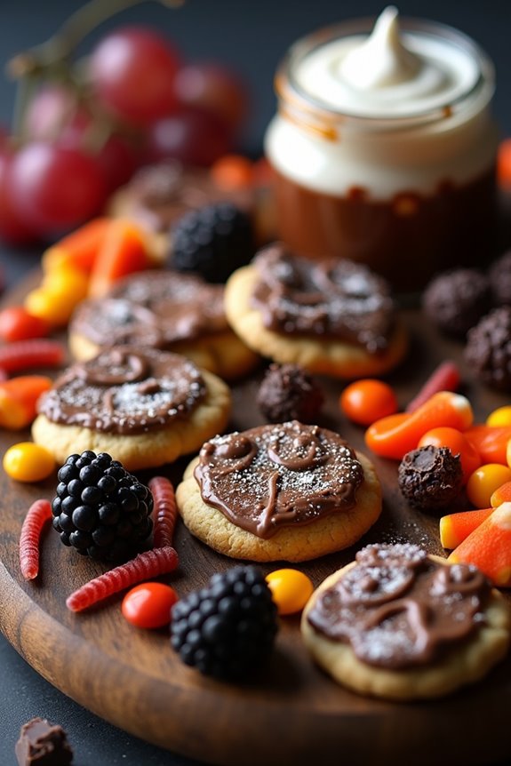 spooktacular halloween dessert board