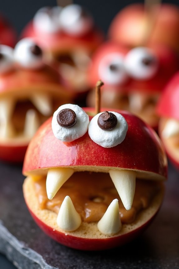 spooky apple halloween treats