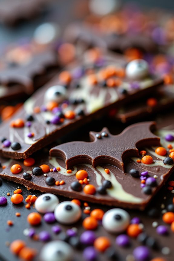 spooky bat shaped chocolate treats