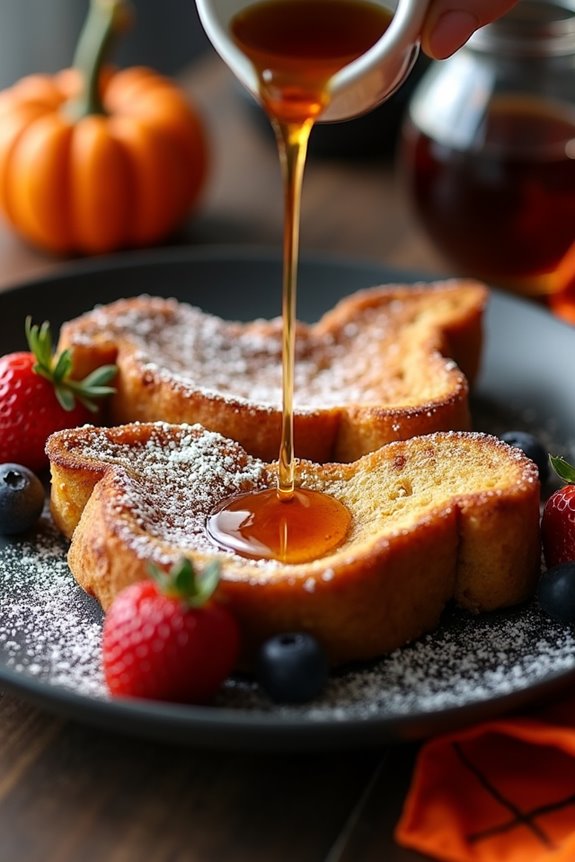 spooky bat shaped french toast
