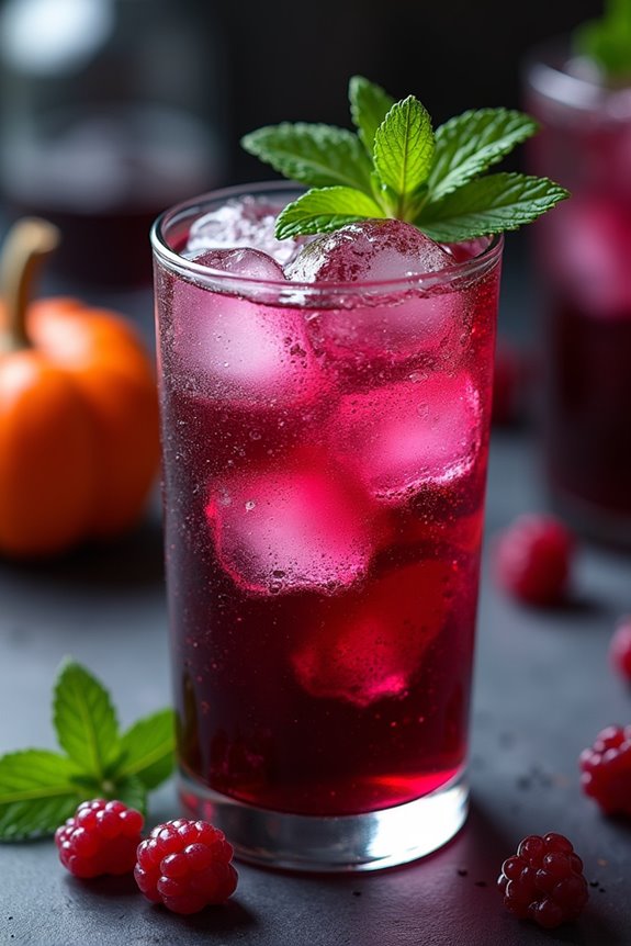 spooky berry halloween drink