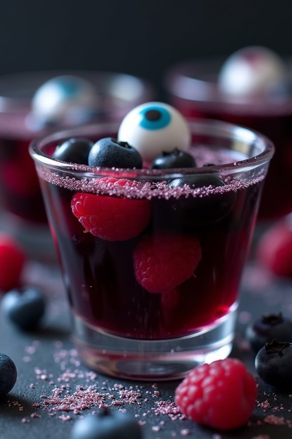 spooky berry jello shots