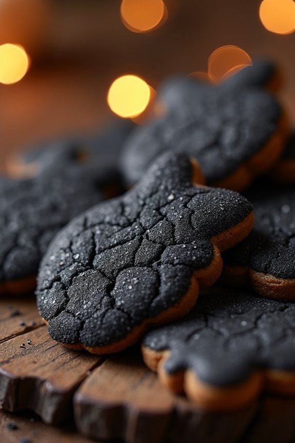 spooky black cat cookies