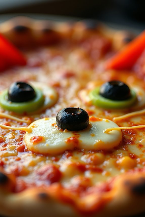 spooky black cat pizza