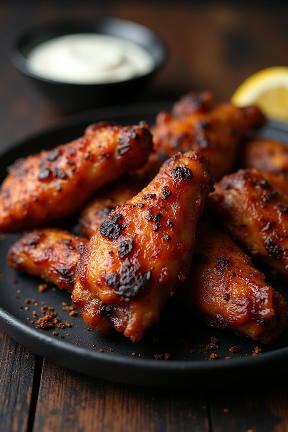 spooky black chicken wings