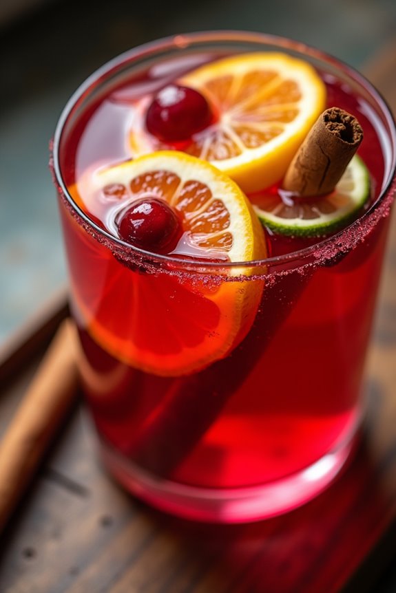 spooky blood red sangria