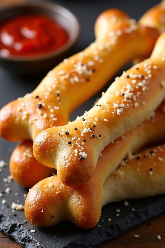 spooky bone shaped breadsticks recipe