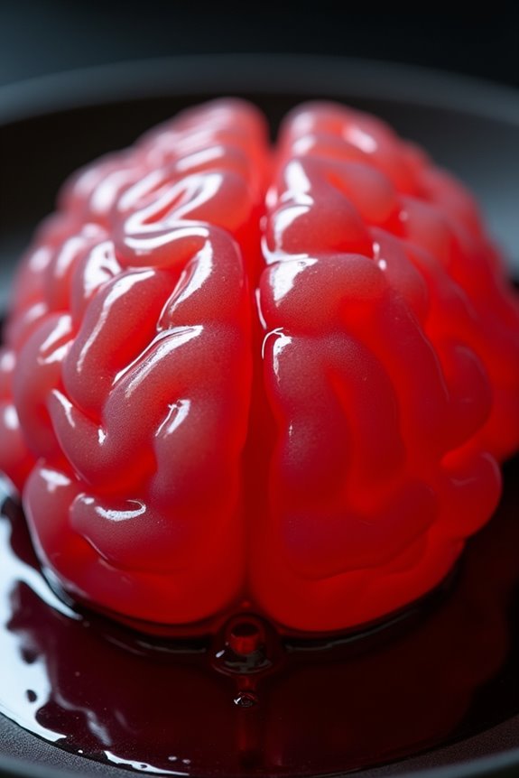 spooky brain shaped gelatin treat