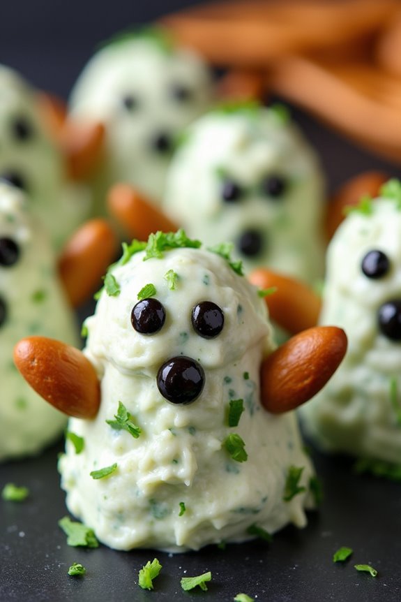 spooky cheese ball appetizer