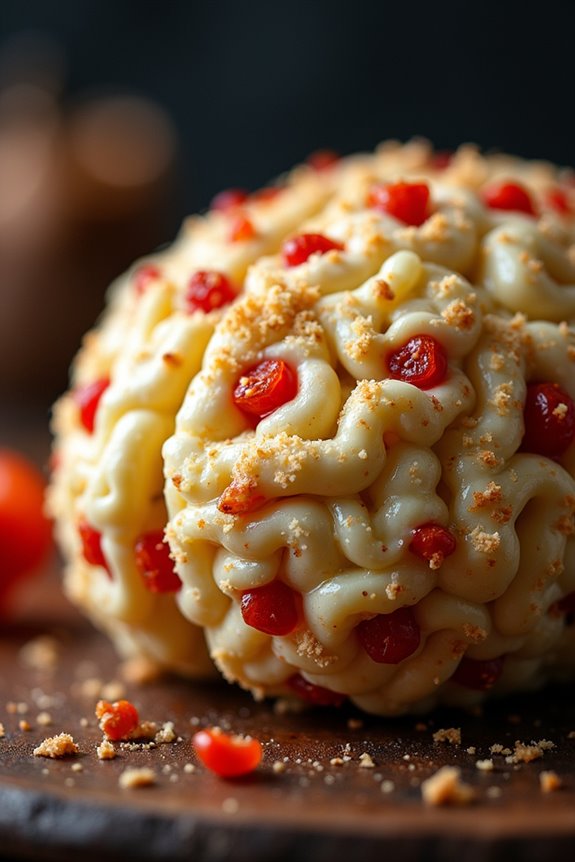 spooky cheese brain snack