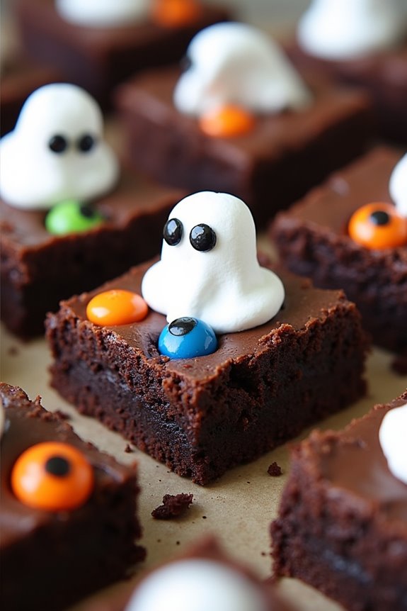spooky chocolate brownie treats