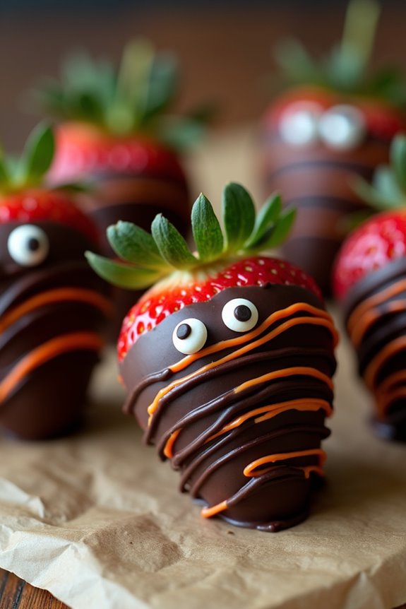 spooky chocolate covered strawberries recipe