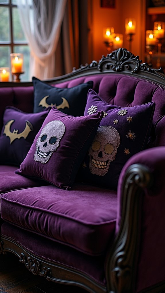 spooky decor with pillows