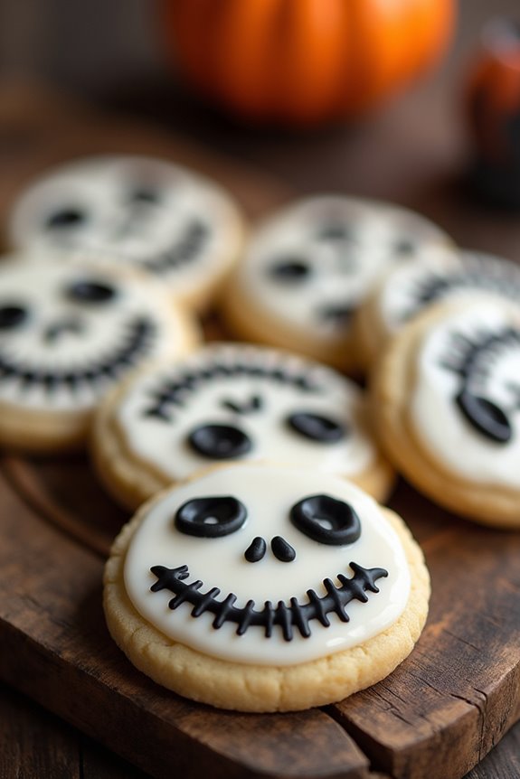 spooky decorated sugar cookies