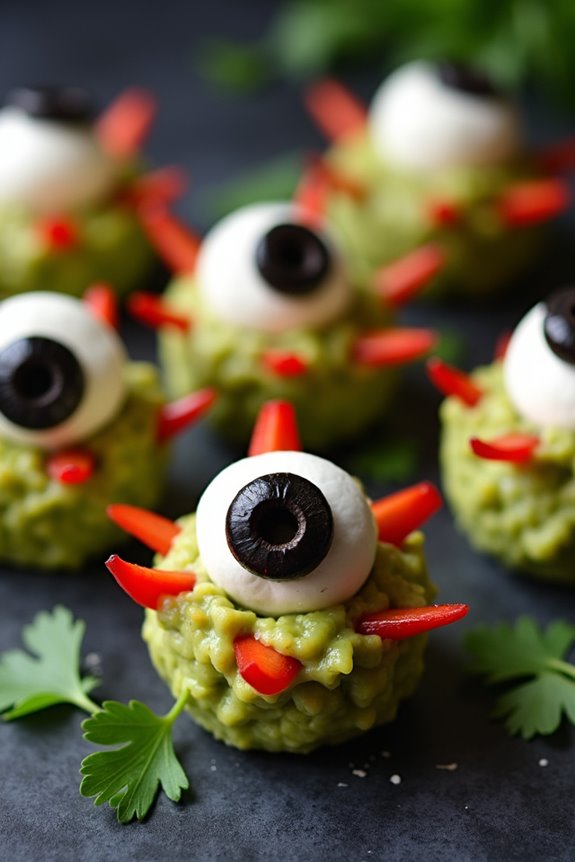 spooky delicious guacamole eyeballs