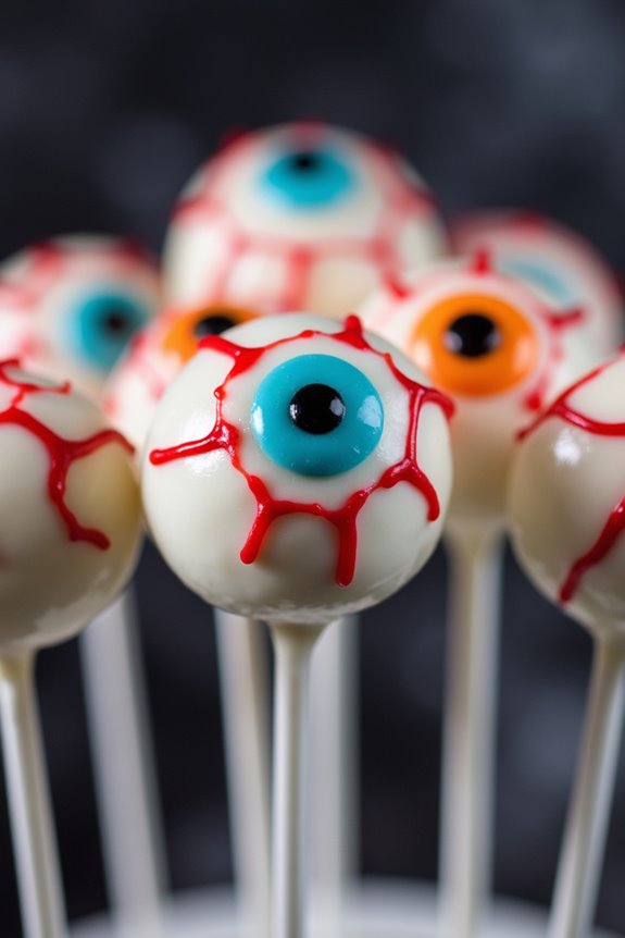 spooky eyeball cake pops