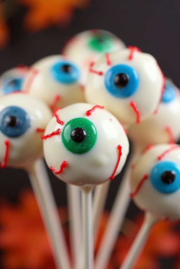 spooky eyeball cake pops