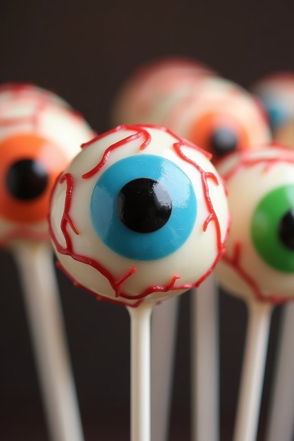spooky eyeball cake pops