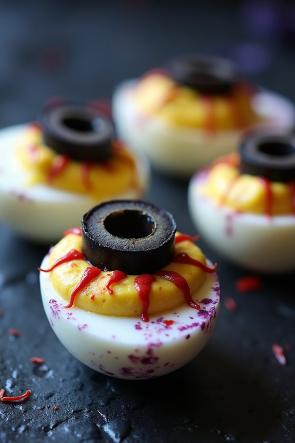 spooky eyeball deviled eggs