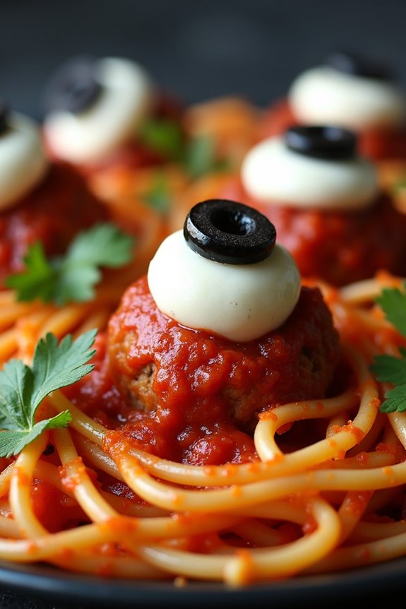 spooky eyeball spaghetti recipe
