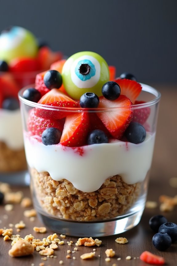 spooky eyeball yogurt parfaits