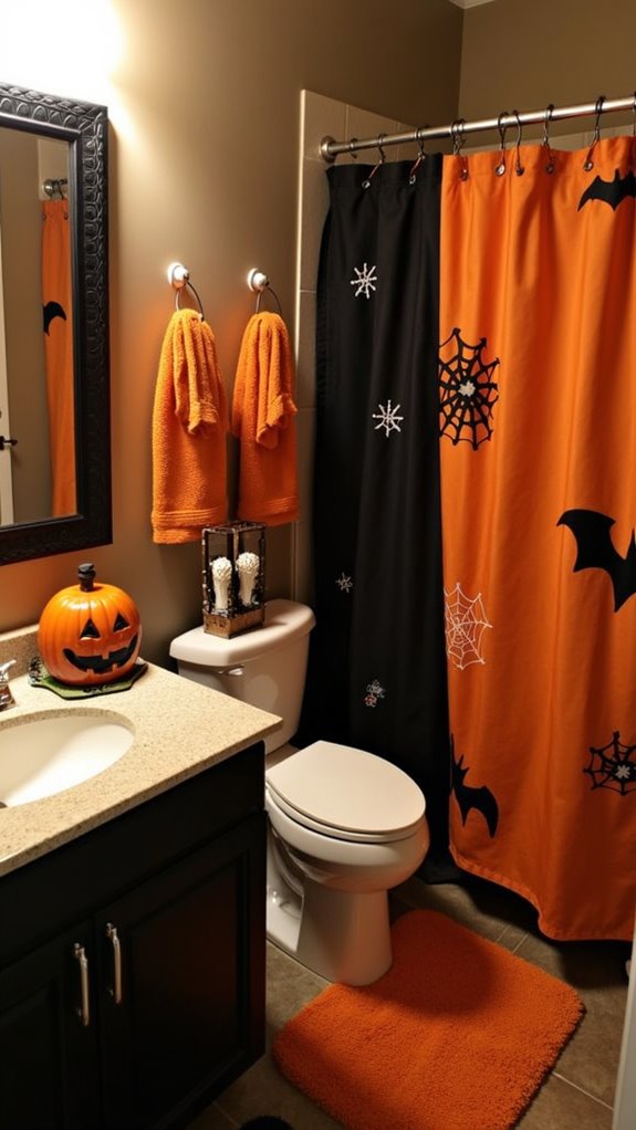 spooky festive bathroom decor