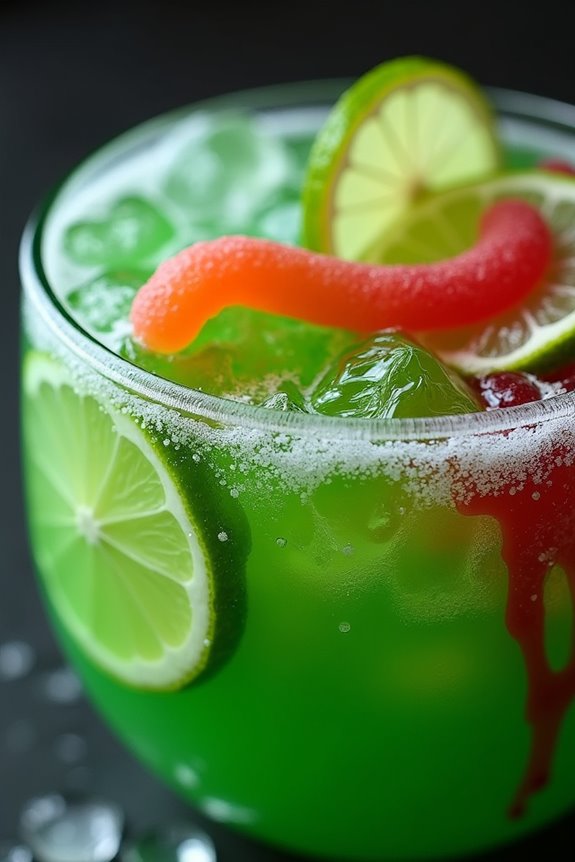spooky fizzy halloween punch