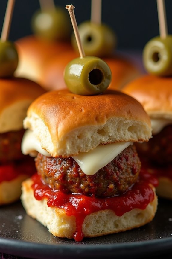 spooky flavorful meatball sliders