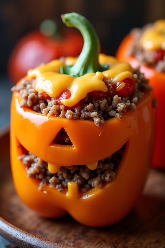 spooky flavorful stuffed peppers